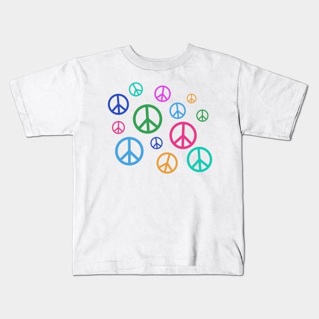 Peace Rainbow Kids T-Shirt by jrotem